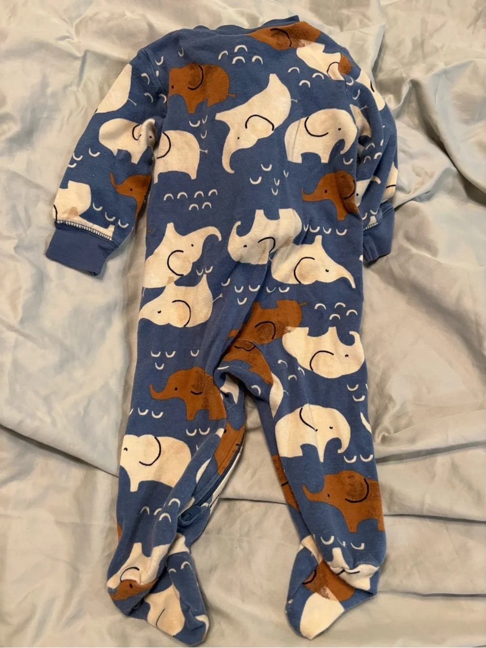 Carter's Blue Elephant Footie Pajama